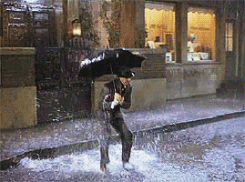 I'm singing in the rain.